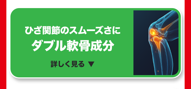 ひざ関節のスムーズさに
ダブル軟骨成分
詳しく見る ▼